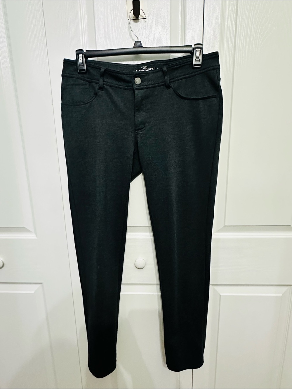 Faded Glory Women’s Size 12A Black Pull-On Skinny Pants Stretch Jeggings
